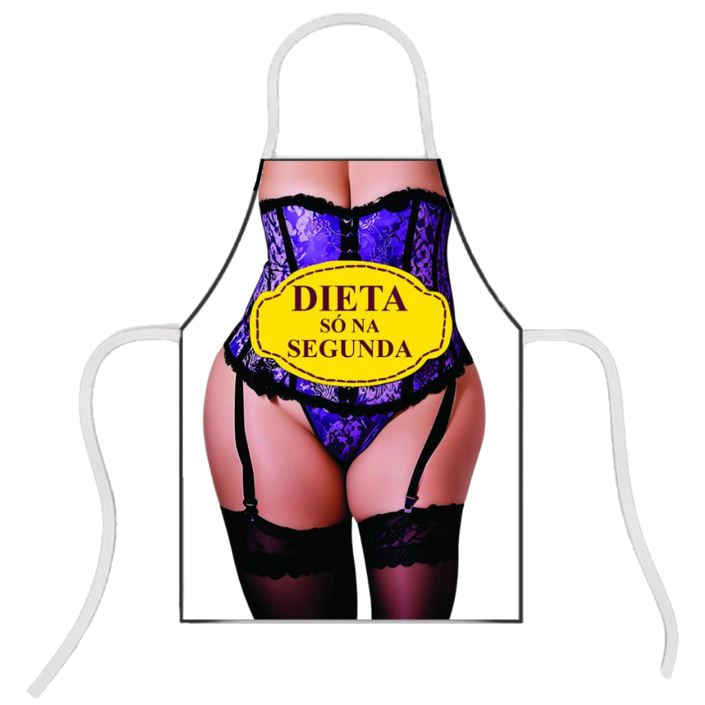 Avental Divertido Cozinha Despedida de Solteira - Chá de Cozinha - Chá de lingerie - DIETA - Mulher
