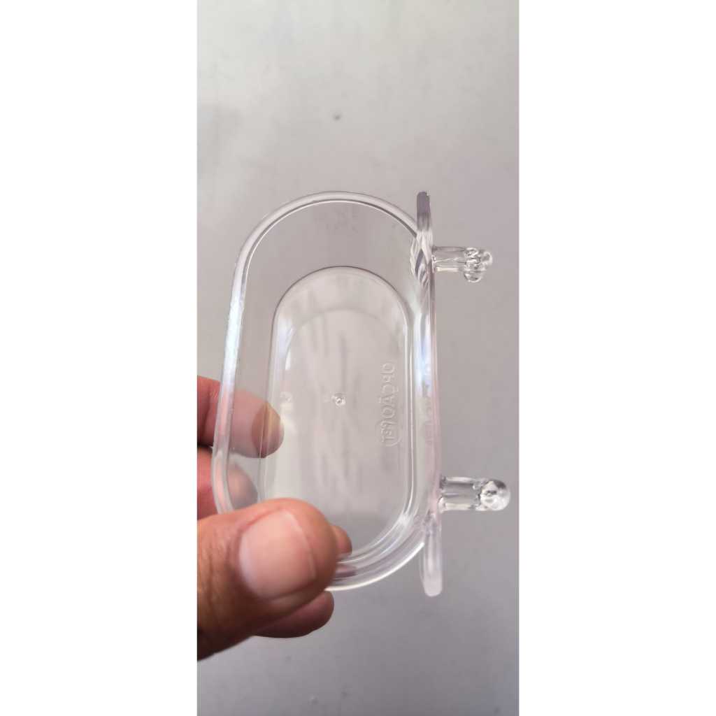 Banheira cristal oval suspensa 110ml para coleiro kt com 3 unidades