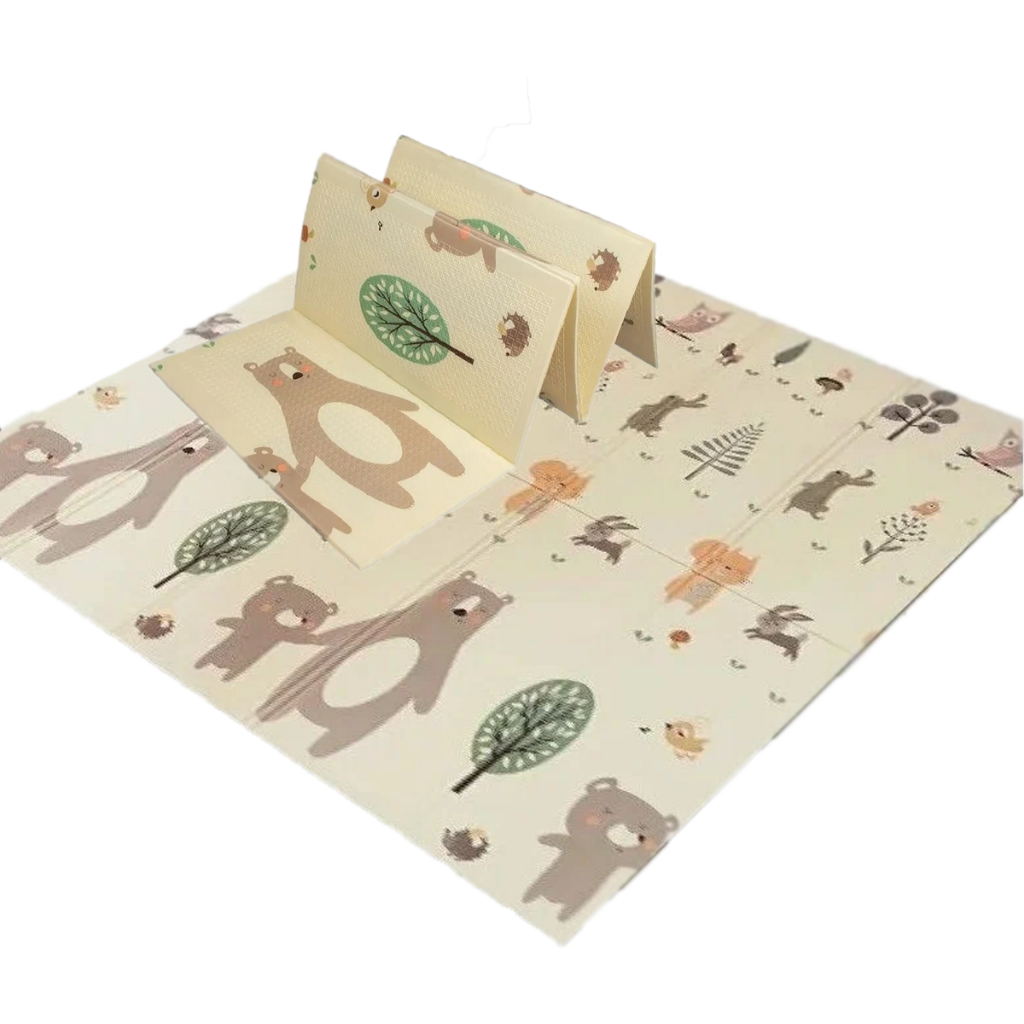 Tapete Infantil Emborrachado Térmico Antiderrapante Dobrável Dupla Face 6mm 1,80x1,50m