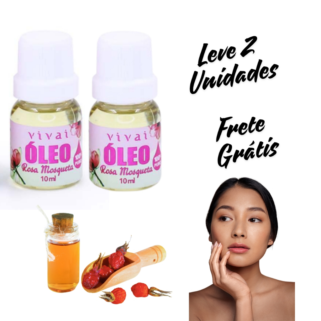 Óleo de Rosa Mosqueta Oleo Facial 100% Puro Para Melasma e Cicatrizes Vivai
