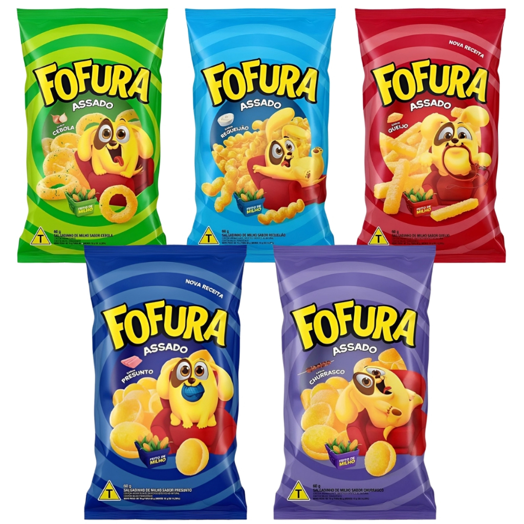 Salgadinhos Fofura 60g C/05 Unidades Lucky Salgadinhos Fofura 60g C/05 Unidades Lucky