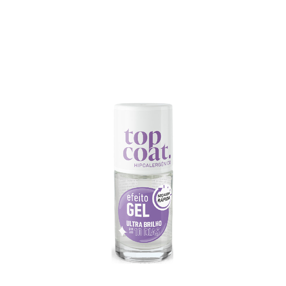 Base Top Coat Efeito Gel Incolor Blant