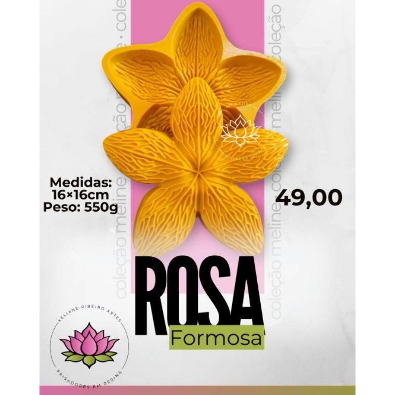FRISADOR EM RESINA ROSA FORMOSA