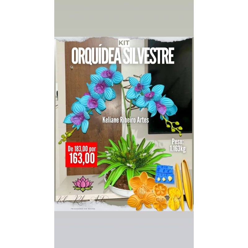 FRISADOR EM RESINA KIT ORQUÍDEA SILVESTRE