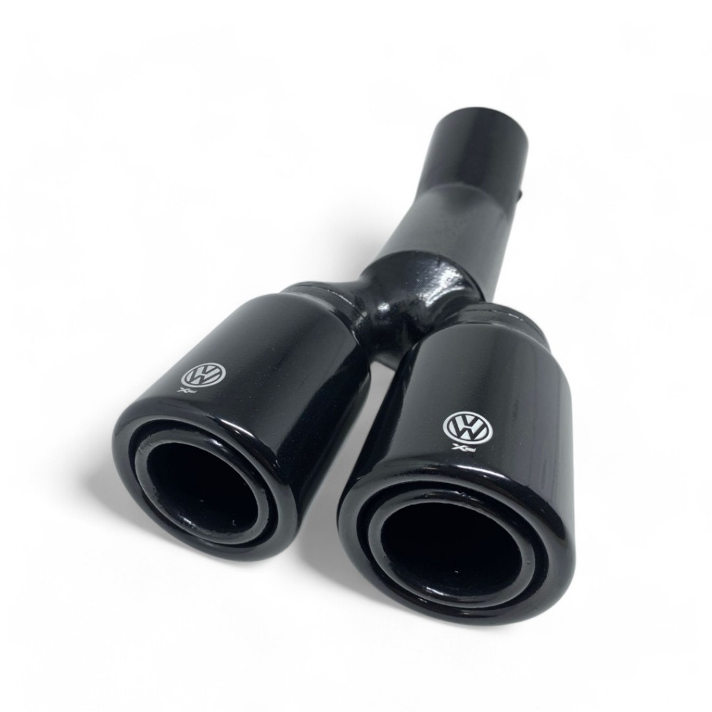 Ponteira De Escapamento 3 Polegadas Saída Dupla Volkswagen Virtus