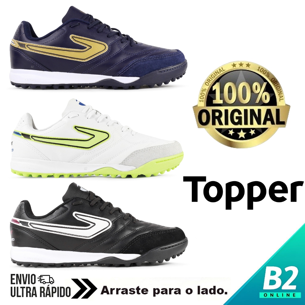 Chuteira Society Topper Maestro Club V Unissex 100% Original Com Nota Fiscal e Garantia - Sports & Outdoors