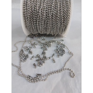 Corrente de Bolinha 2,4mm 10Metros +100 fechos Canoa em Oferta na Shopee