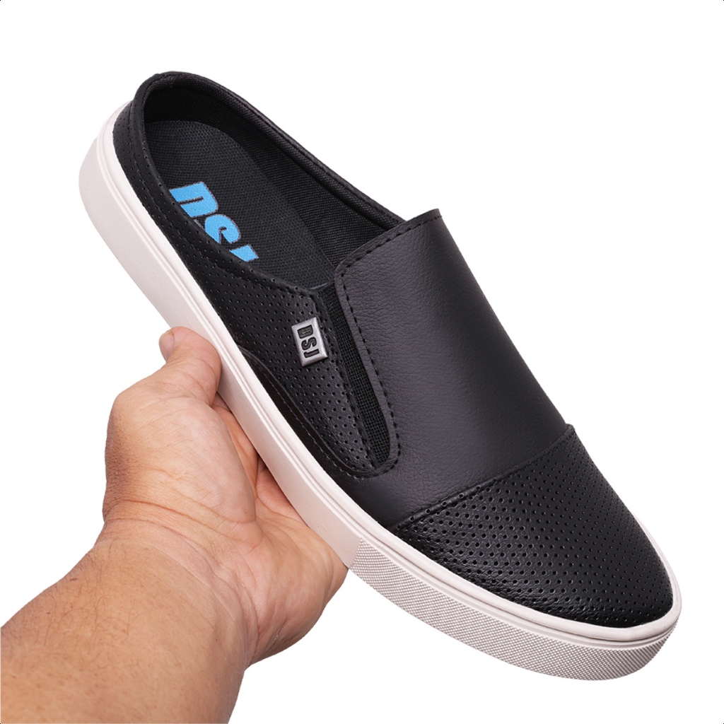 Sapato Mule Slip On Masculino Casual Leve e Confortavel Sofisticado