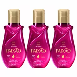 Kit 3 Óleo Deo Corporal de Amêndoas Paixão Flor de Baunilha 100ml
