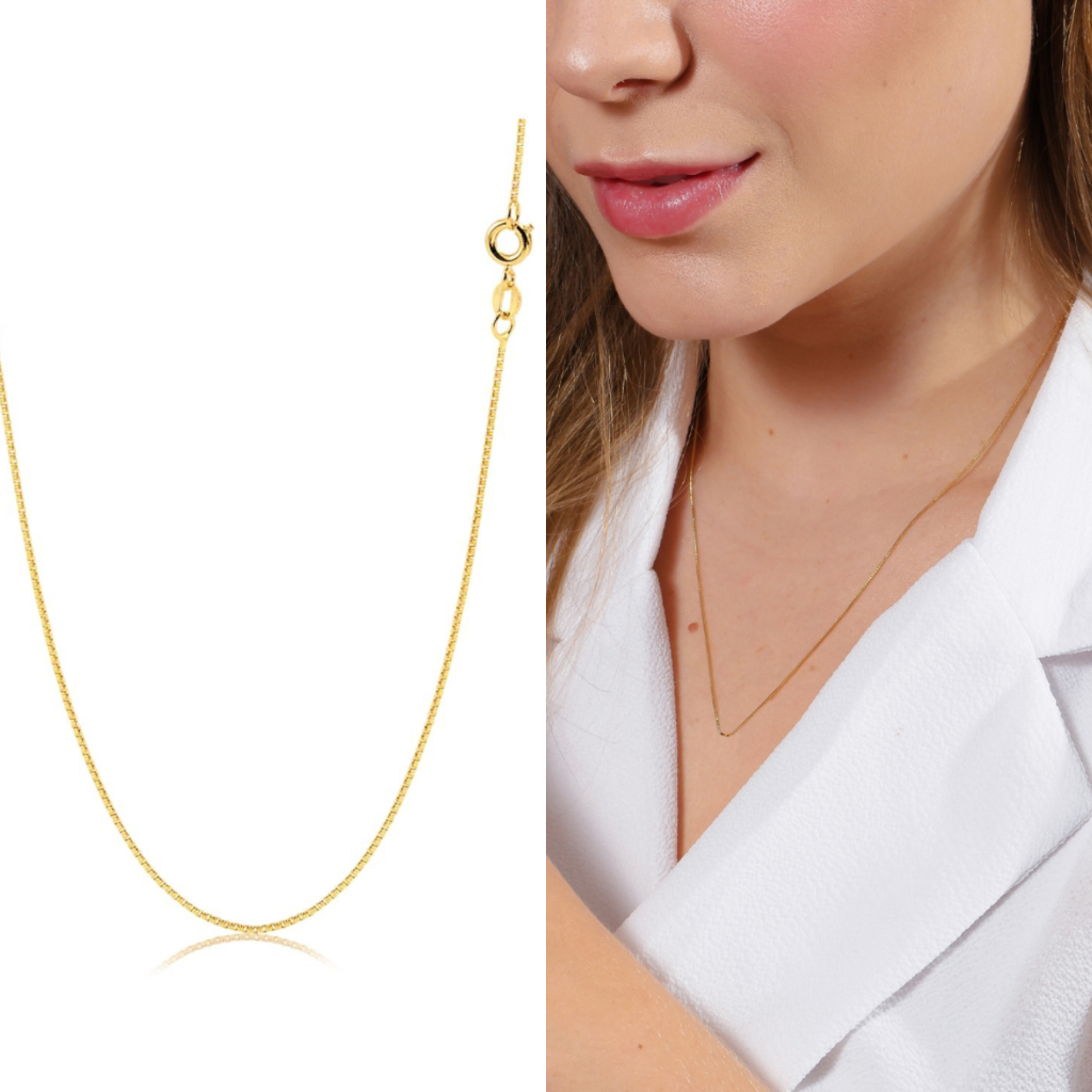 Corrente Banhada Ouro Branco: Onde Comprar | BuscaProdutos