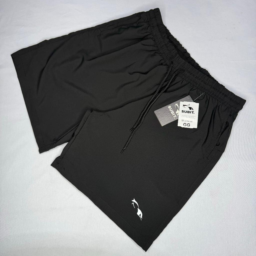 Short Elastano Liso Mauricinho Secagem Rápida Praia Corrida Treino Academia Premium