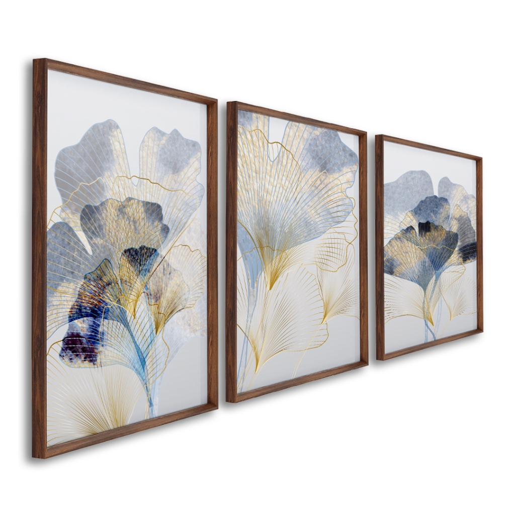 Quadro Decorativo Melodia de Folhas Com Moldura Para Sala Quarto Escritorio em Oferta na Shopee