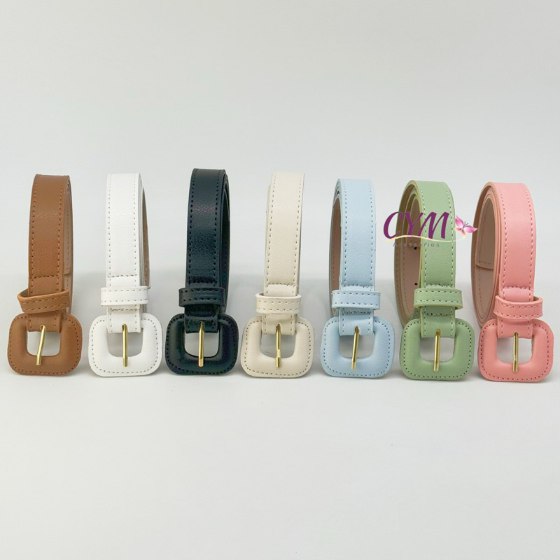 Cinto Feminino 2cm Fino Fivela Encapada Moda Blogueira vares cores em Oferta na Shopee