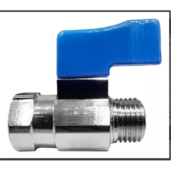 Registro p/ lavadoras sistema curto de engate rapido Válvula de Esfera em Aço 1/4 Macho X Fêmea Nação Detail Gn