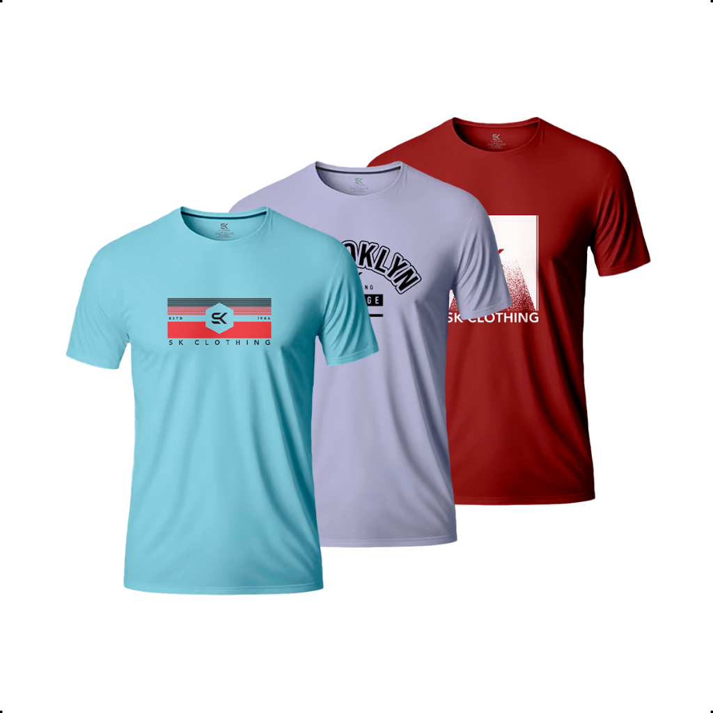 Pacote 3 camisetas masculina com leves defeitos