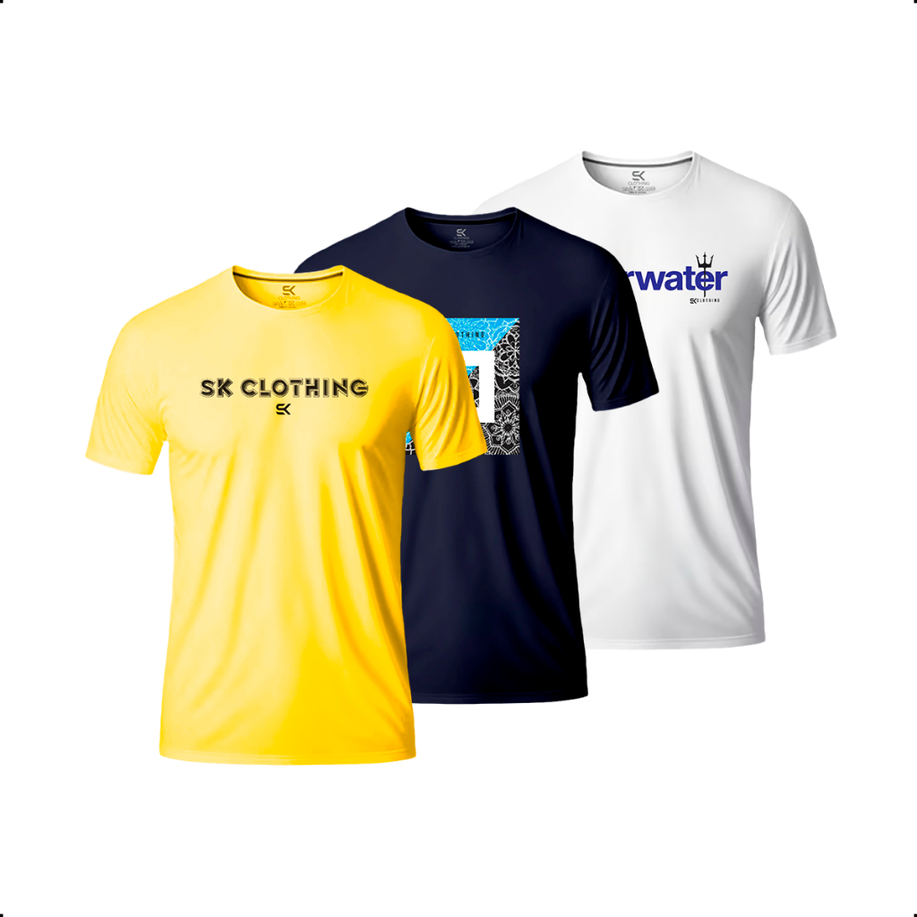 Pacote 3 camisetas masculina com ld(LEVES DEFEITOS)