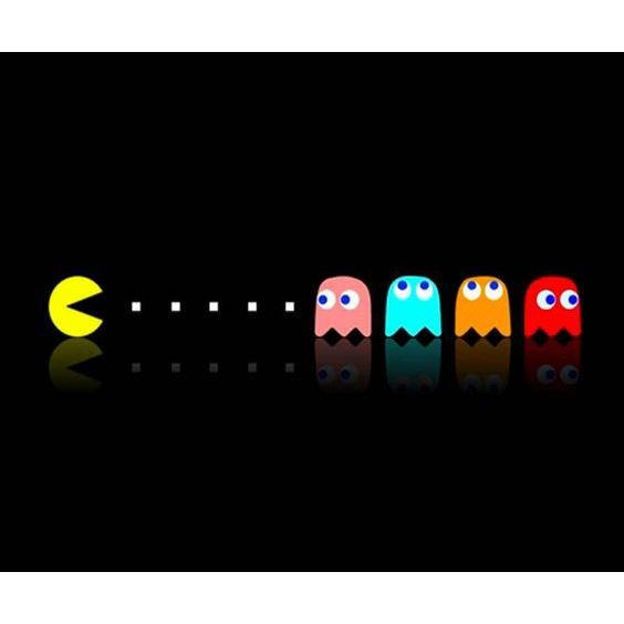Painel de Festa em Lona 2x2m Personalizado em Lona Fosca - Pac Man