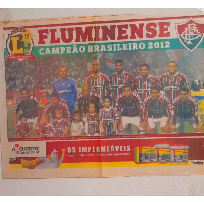 Pôster Jornal Lance Fluminense campeão Brasileiro de 2012