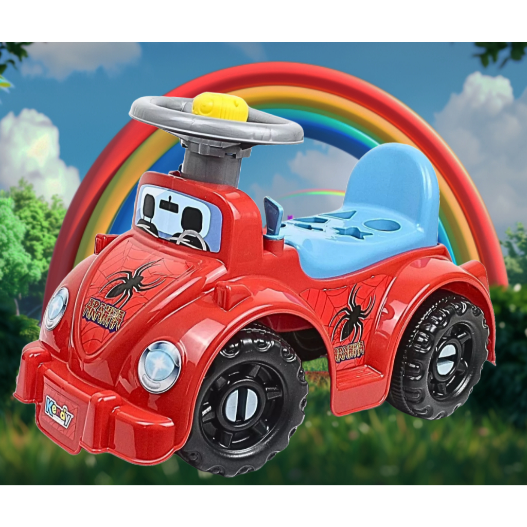 Quadriciclo Educativo Andador com Buzina Vira Volante e Peças Geométricas - Inmetro - QUEEN SHOP em Oferta na Shopee