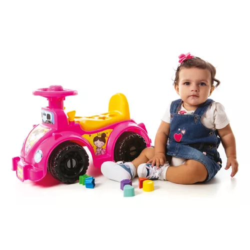 Andador Quadriciclo Rosa Princesa Vira Volante Buzina Pcs Geometrica - Educativo e Divertido! em Oferta na Shopee