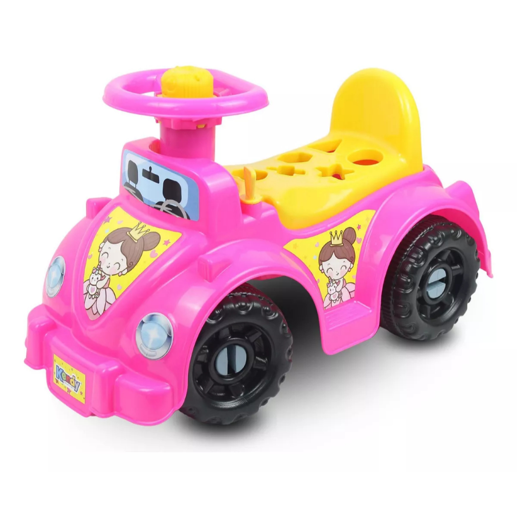 Quadriciclo Motoca Andador Educativo com Buzina, Volante e Peças Geométricas! Certifica Inmetro em Oferta na Shopee