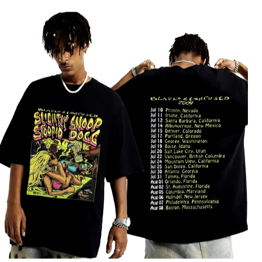 Camiseta Camisa Blusa Unissex Algodão 2024 Hot Sale Rapper Snoop Dogg Graphic T Shirt Men Hip Hop Fashion Style