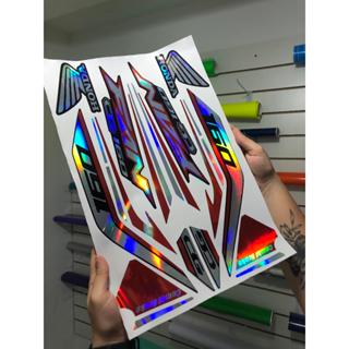 Kit adesivos cg fan 160 ano 2024 holografico em Oferta na Shopee