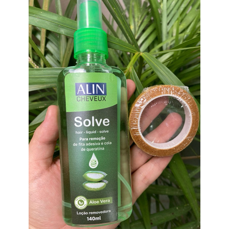 Kit removedor e fita adesiva para sua Manutenção do mega hair fita não mela
