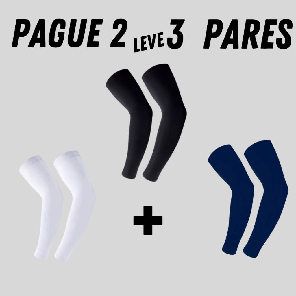 3 pares de manguito proteção solar