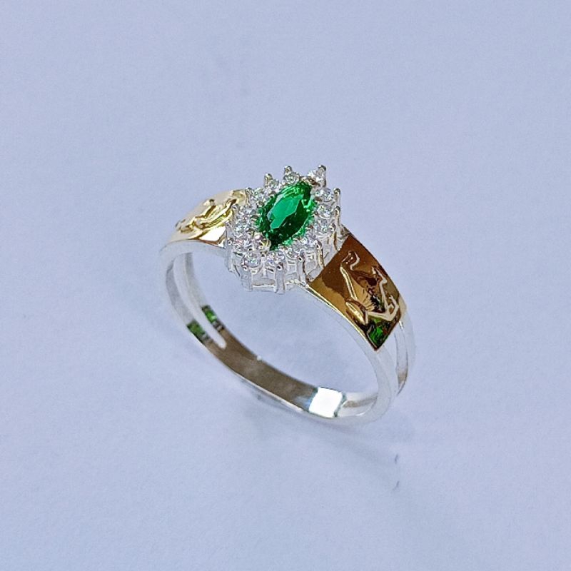 ANEL FORMATURA ENFERMAGEM / PRATA 950 c/ EMBLEMA EM OURO 18K