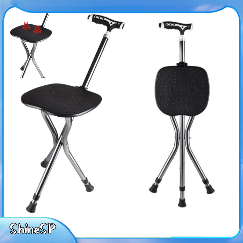 Bengala Com Luz Almofada Cadeira Dobrável Idoso Deficiente 200kg  Alta qualidade em Oferta na Shopee