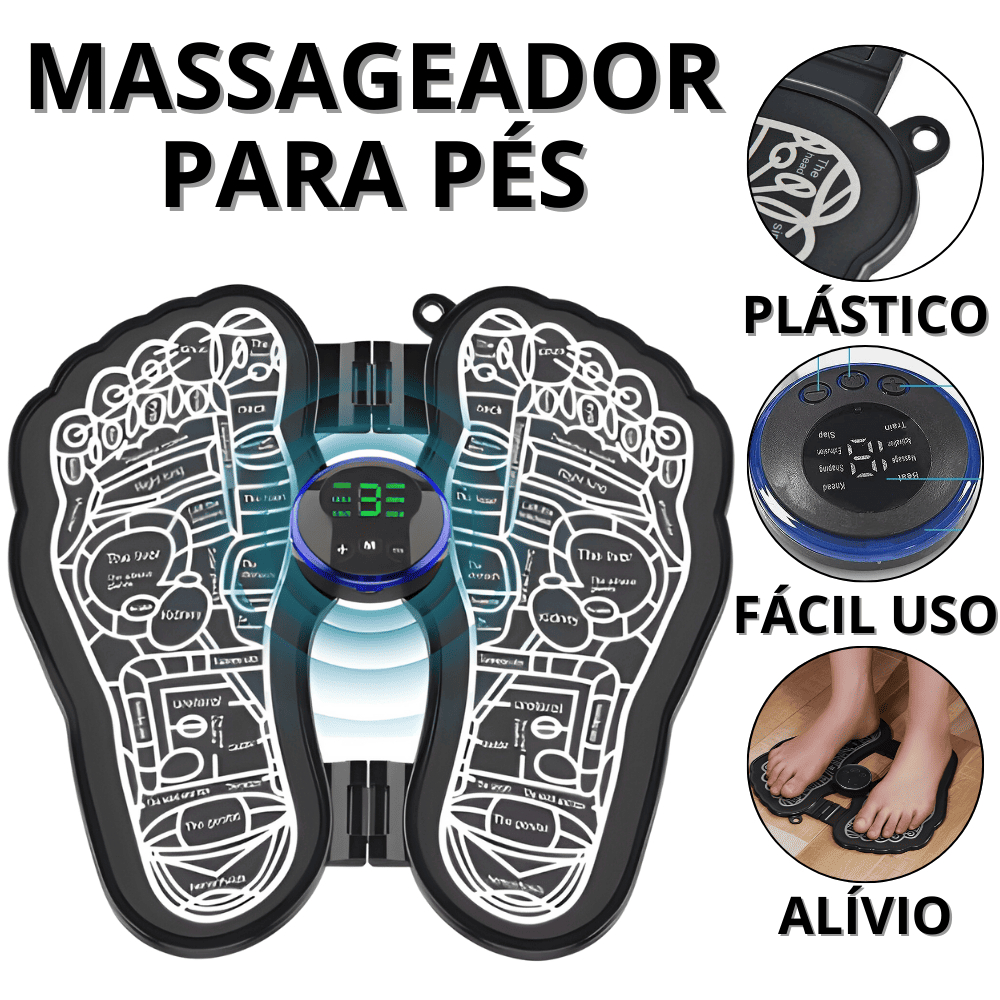 Tapete De Massagem Para Os Pés Massageador De Pe Mini Massageador Eletrico Fisioterapia
