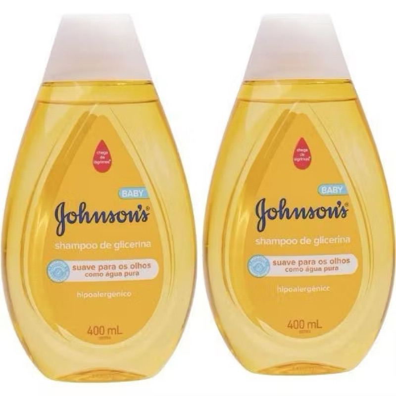 Kit 2 Shampoo Johnson's Baby de Glicerina 400ml Regular