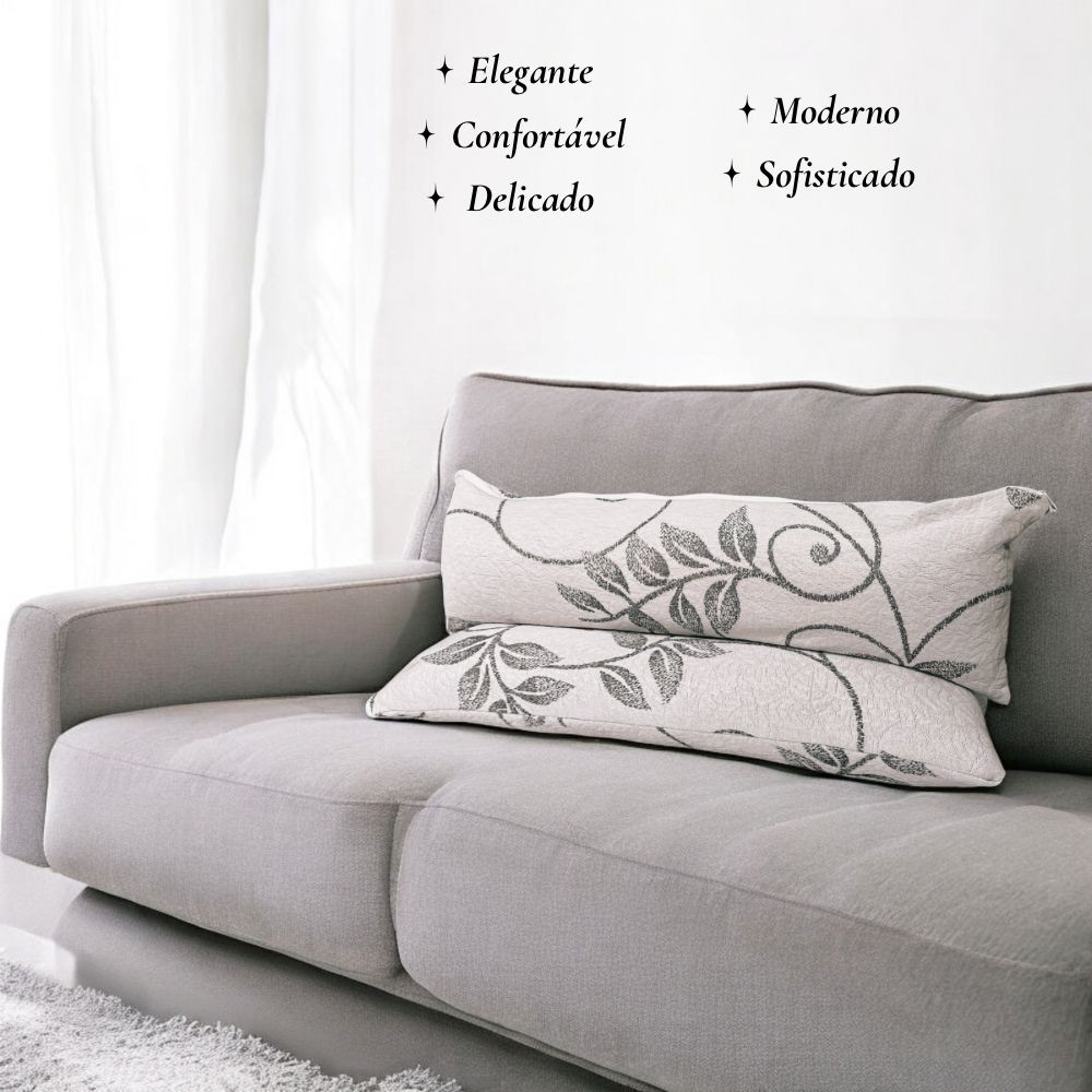 Kit 2 Almofada Decorativa 70X20 Sofá Retrátil Poltrona Minhocao Cama Encosto Travesseiro
