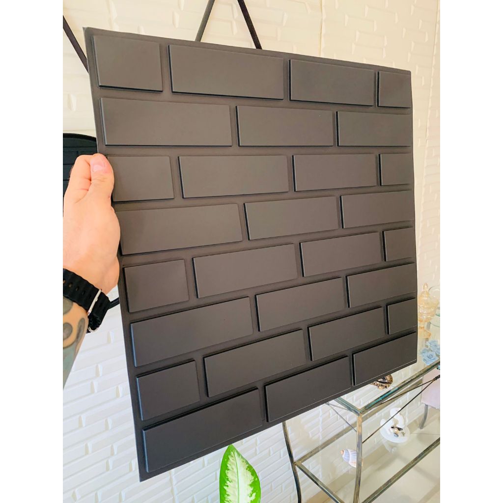 kit 12 Placas pvc 3D Revestimento Para Parede Decorativa 50x50 cm - 3m² em Oferta na Shopee