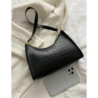 Bolsa Blogueira Baguete Croco Feminina Pequena Transversal Alça Reforçada Promoção em Oferta na Shopee