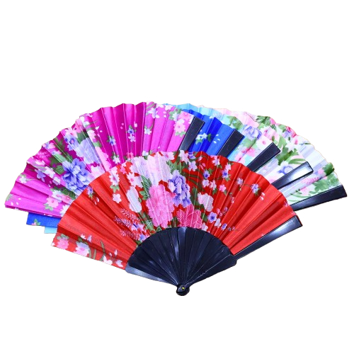 Ventilador de papel chinês antigo, flor, ventilador dobrável portátil de dança de verão 23cm