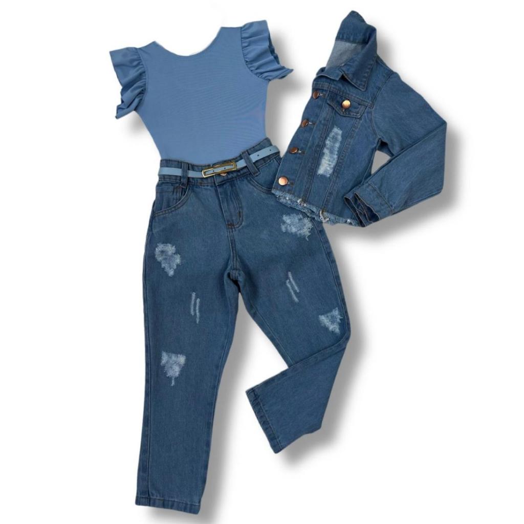 Roupa De Criança Moda Infantil Mini Diva Inverno 3 Peça Luxo