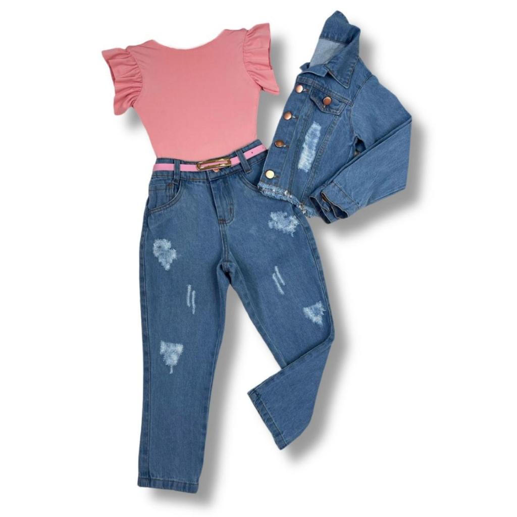 Roupa De Criança Moda Infantil Mini Diva Inverno 3 Peça Luxo