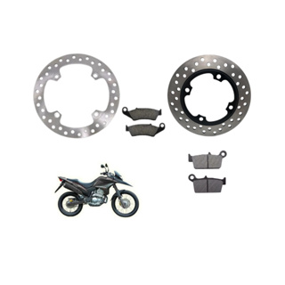 Kit Disco Freio Dianteiro + Traseiro + Pastilhas XRE300 SEM ABS Alta Qualidade em Oferta na Shopee