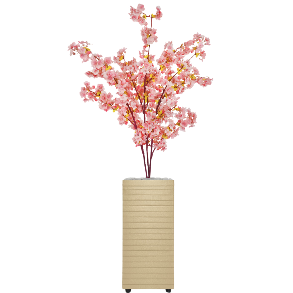 Kit Decoração Arranjo Flores Cerejeira Artificiais Grande Com Vaso De Decoração Enfeite Sala Quarto