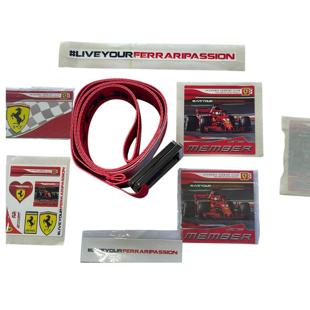Cinto Scuderia Ferrari 2018 + 6 Adesivos Ferrari