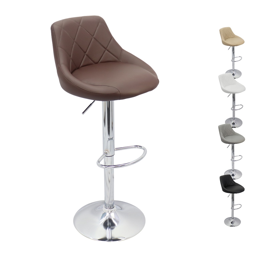 Kit 2 Banquetas Milano Carmel Estofada Giratória c/ Regulagem · foto 2
