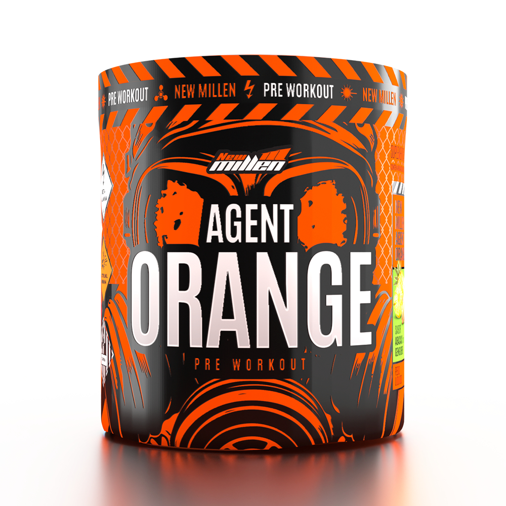 New Millen Agent Orange Pre Workout Pote 250g (Pré Treino com Creatina e Cafeína