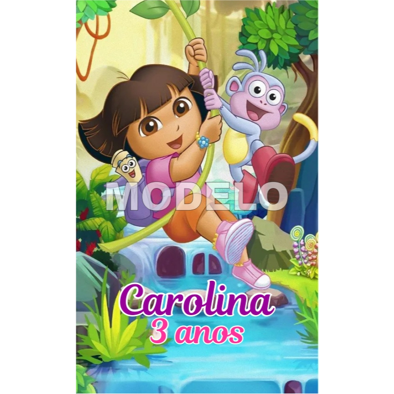 15 Adesivos Tubete Dora, a Aventureira - Etiqueta - Rótulo Personalizado