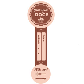 Lacres Adesivos Para embalagens Que seja doce Cliente Entregas Delivery Medida 10,7x3,5cm