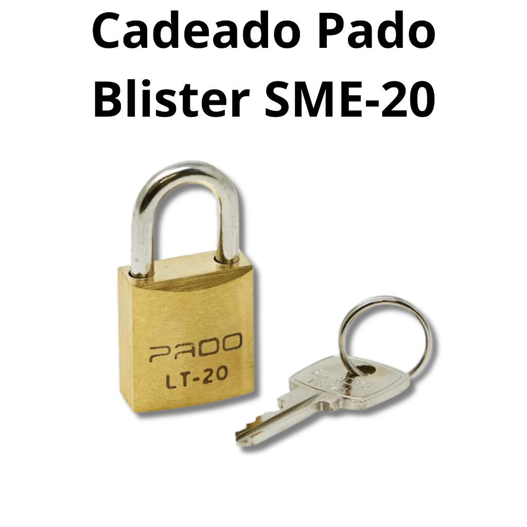 Cadeado PADO Blister SME20 c/2 chaves 20mm