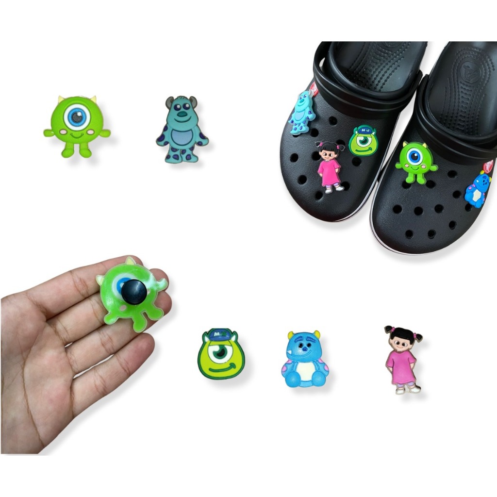 Pins Emborrachado P/ Crocs Monstros S.a Kit 5 Unds 2.5cm