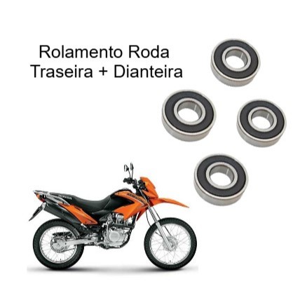 Kit Rolamentos Roda Traseira E Dianteira Bros 125/150 em Oferta na Shopee