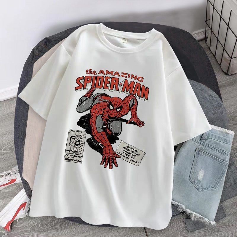 Camiseta AMAZING SPIDER MAN Super confortavel Basica Algodao fio 30.1 Camisa Moda Stretwear